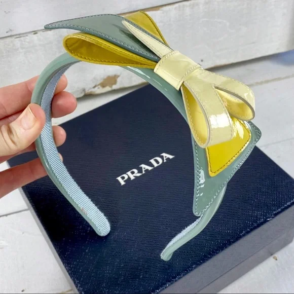 Prada Patent Leather Bow Head Band - Picture 2 of 7